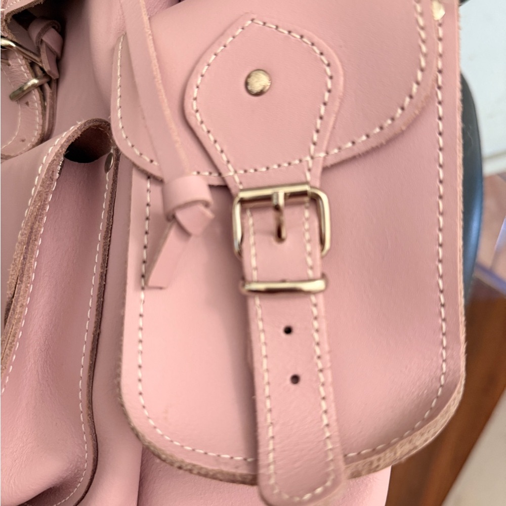Pink Leather Backpack - Picture 6 of 10